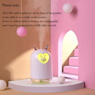 دستگاه بخور با طرح خرگوش قلبی Lovely rabbit with romantic color LED lamp air humidifier