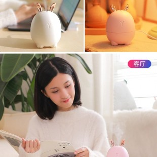 دستگاه بخور طرح خرگوش و گوزن Mini deer and rabbit aroma essential oil USB air humidifier