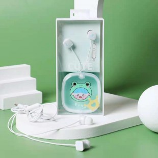 هندزفری طرح دختر کارتونی Little cute girl XY-48 wired earphone with storage box