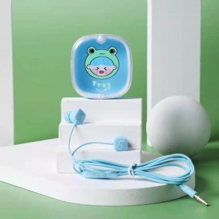 هندزفری طرح دختر کارتونی Little cute girl XY-48 wired earphone with storage box