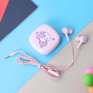 هندزفری فانتزی طرح گوسفند کارتونی Cute sheep XY-41 wired earphone with storage box