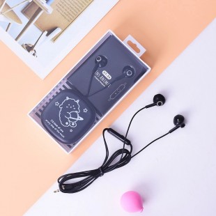 هندزفری فانتزی طرح حیوانات Ins animals XY-34 wired earphone with storage box