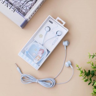 هندزفری فانتزی طرح حیوانات Cute animals XY-45 wired earphone with storage bag