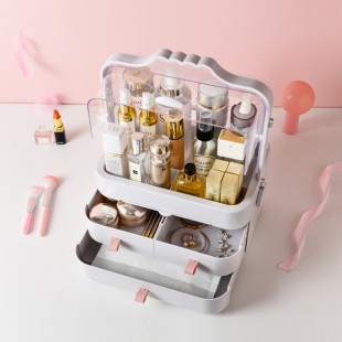 باکس حرفه‌ای لوازم آرایشی Portable makeup organizer box with drawers