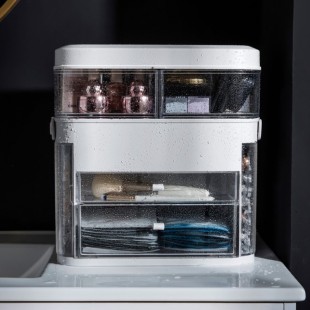 باکس حرفه‌ی لوازم آرایشی LED light desktop makeup organizer box