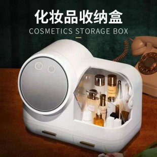 باکس حرفه‌ای لوازم آرایشی LED touch desktop make up tools box with mirror