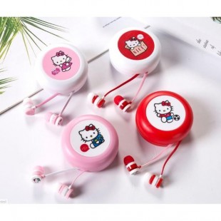 هندزفری فانتزی طرح هلوکیتی Hello Kitty design earphone with storage box