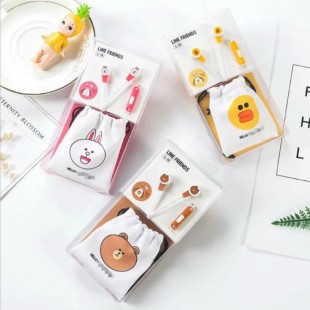 هندزفری فانتزی طرح لاین Line's sticker L-18 earphones