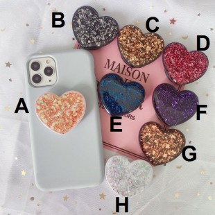 پاپ سوکت قلبی گلیتری Heart glitter design pop socket