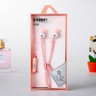 هندزفری فانتزی زیپی خرگوش Rabbit KN-455 zipper earphone