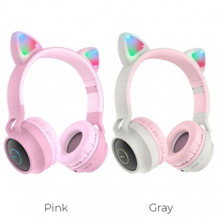 هدفون بلوتوث طرح گربه هوکو Hoco W27 cat ear Wireless Headphones