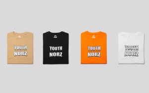 تیشرت یقه گرد مشکی مدل Youth of NORZ برند نورز/NORZ