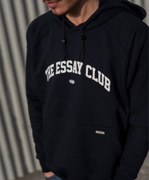 هودی سرمه ای مدل &quot;THE ESSAY CLUB&quot;برند اسی کلاب/essay club