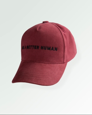 کلاه نقاب دار زرشکی مدل  BE A BETTER HUMAN برند کیامورس/ KYAMORS
