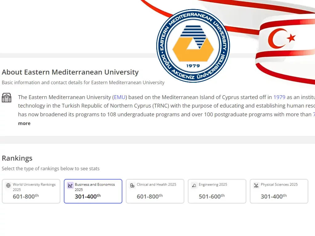 رنک جهانی دانشگاه مدیترانه شرقی(EMU) 2025