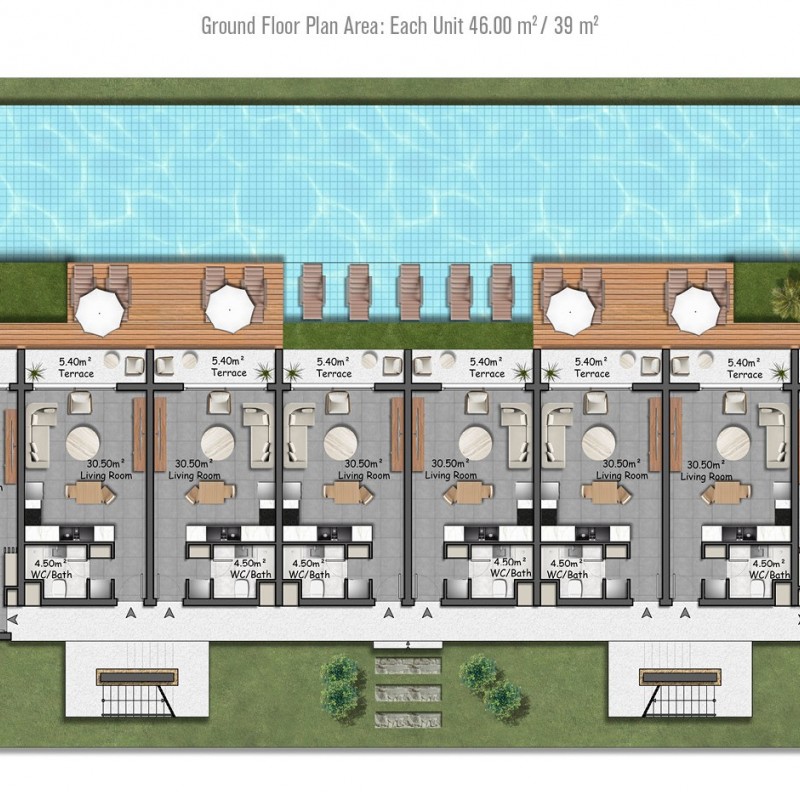 واحد استودیو 43 متری در همکف
