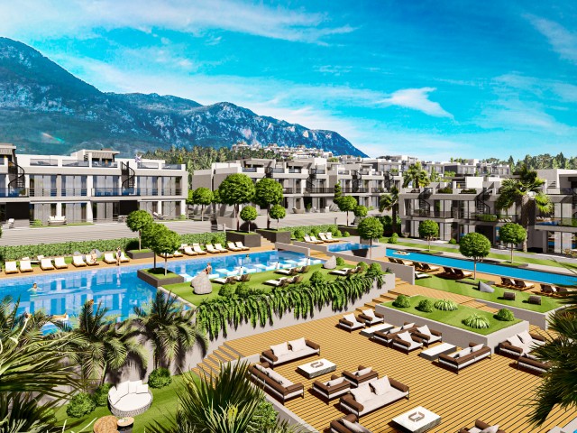 واحد یک خوابه در منطقه غرب گیرنه با منظره کوه و دریا