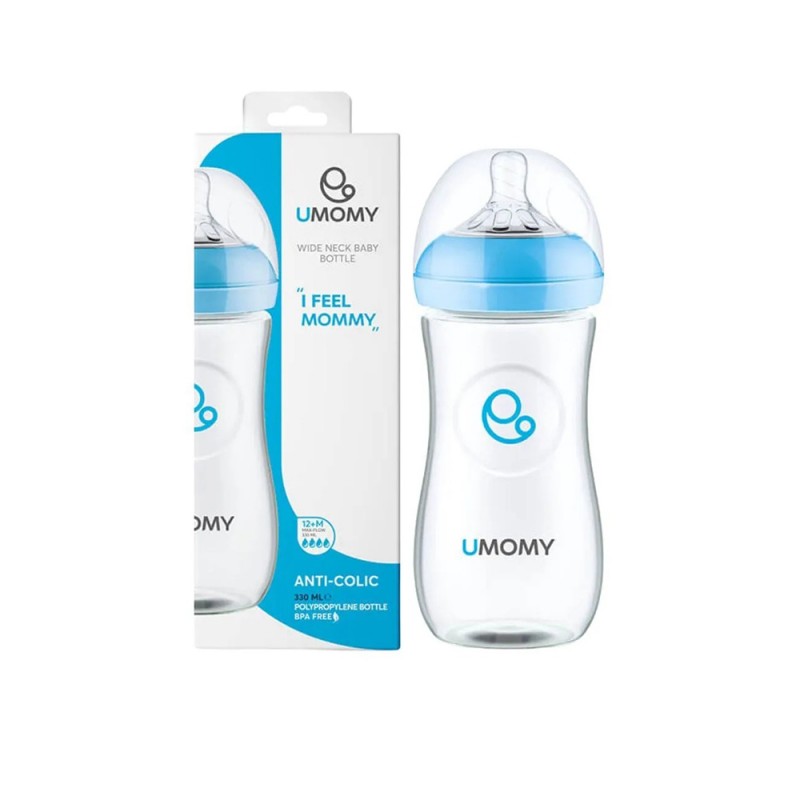 شیشه شیر طلقی 12+ ماه یومامی  UMOMY ظرفیت 330 میلی لیتر