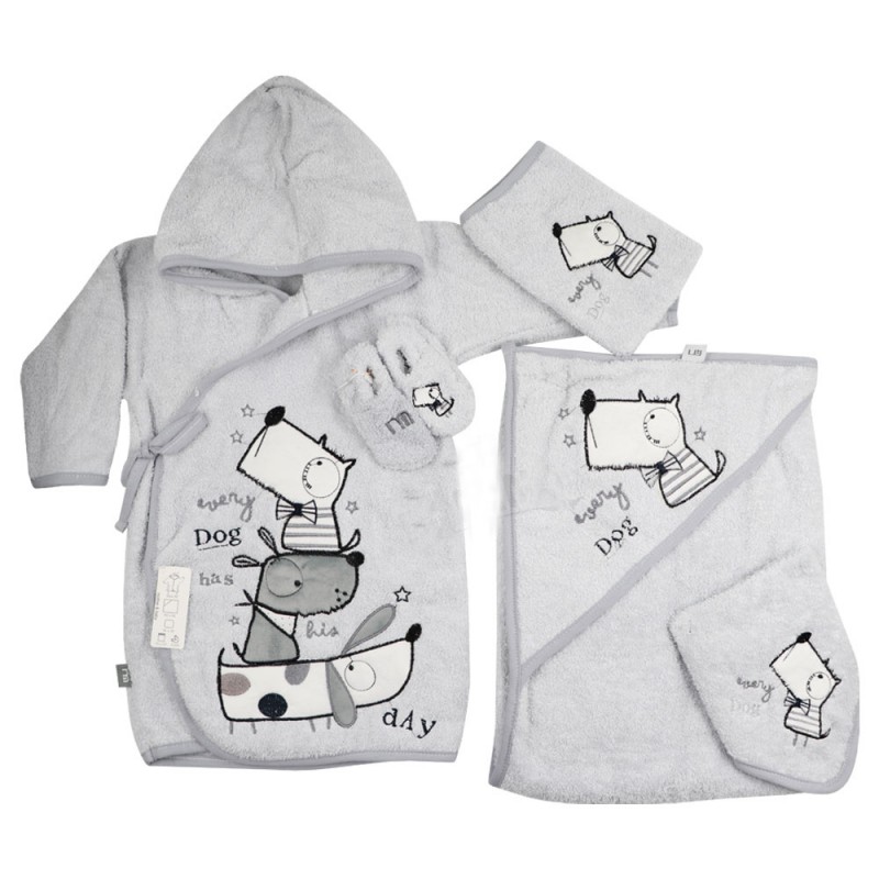 ست حوله نوزاد 5 تکه مادرکر Mothercare طرح سگ