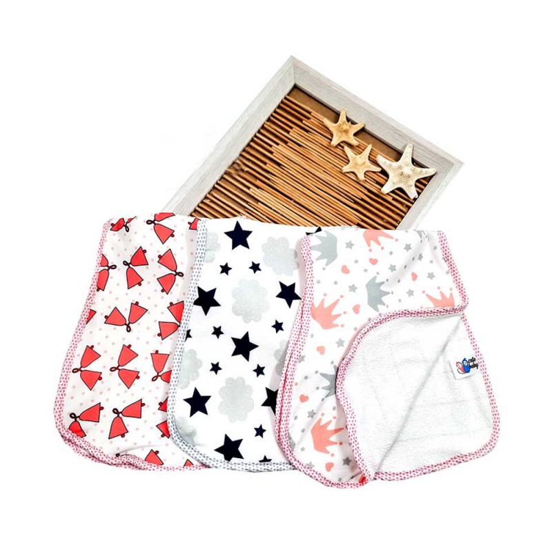 دستمال آروغ گیر ارگانیک سه عددی نوزادی cute baby