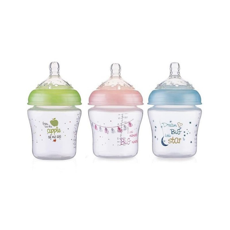 شیشه شیر طلقی 0+ ماه نابی NUBY ظرفیت 180 میلی لیتر