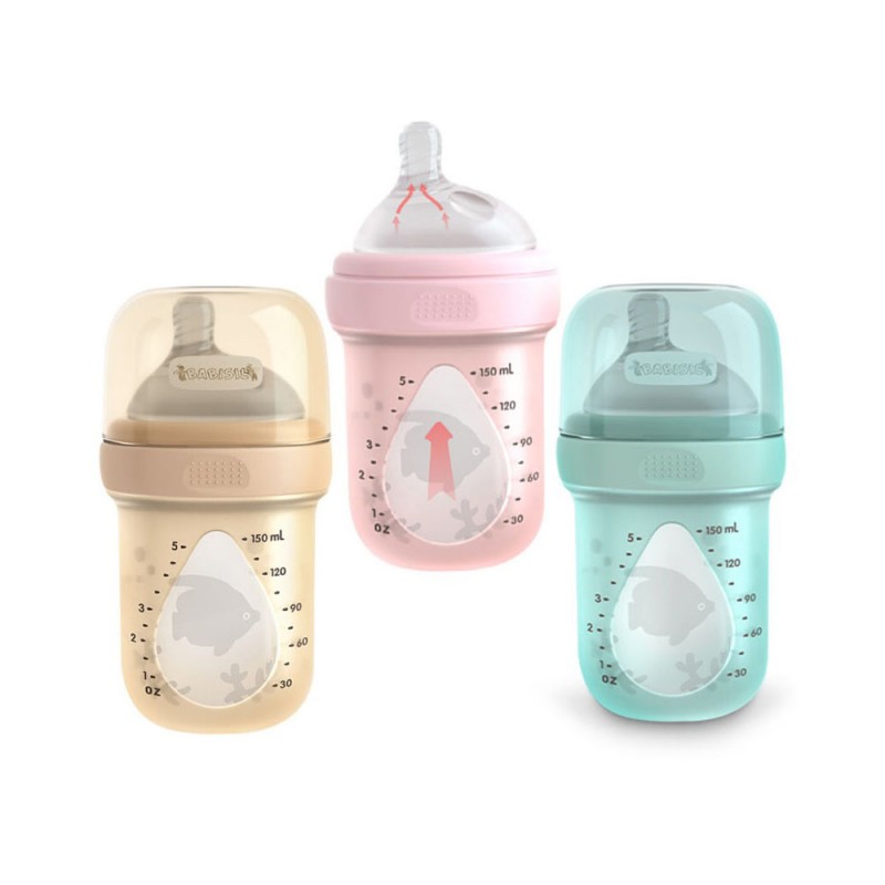 شیشه شیر طلقی +0 ماه  سیل باتل  بی بی سیل Babisil ظرفیت 150 میلی لیتر