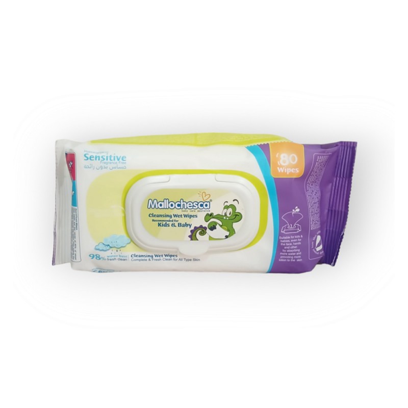 دستمال مرطوب نوزاد مالوچسکا Mallochesca بسته 80 عددی
