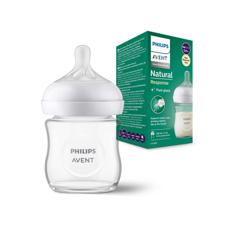 شیشه شیر پیرکس 1+ ماه فیلیپس اونت PHILIPS AVENT ظرفیت 120 میلی لیتر