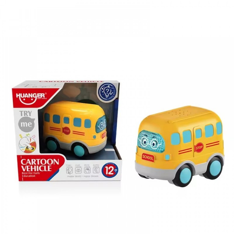 اسباب بازی ماشین  موزیکال هانگر Huanger طرح اتوبوس