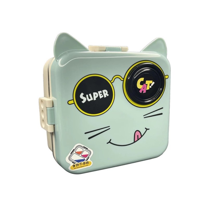 ظرف غذا داخل استیل  Lax son طرح گربه