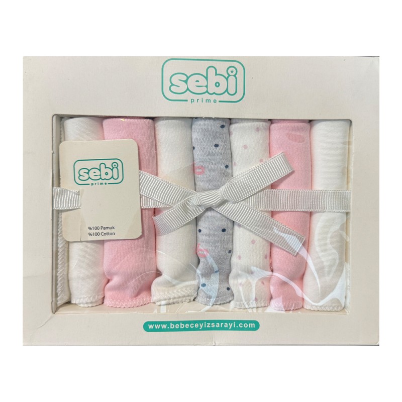 دستمال دست و صورت نوزاد سبی Sebi بسته 7 عددی