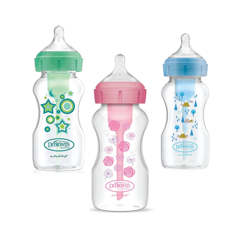 شیشه شیرطلقی +0 ماه طرحدار  دکتر براون Dr Brown’s حجم 270 میلی لیتر