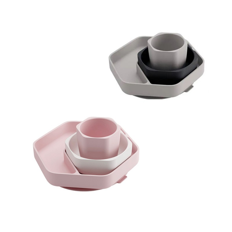 ست ظرف غذای 3 تکه نوزاد هی اور شی HE OR SHE