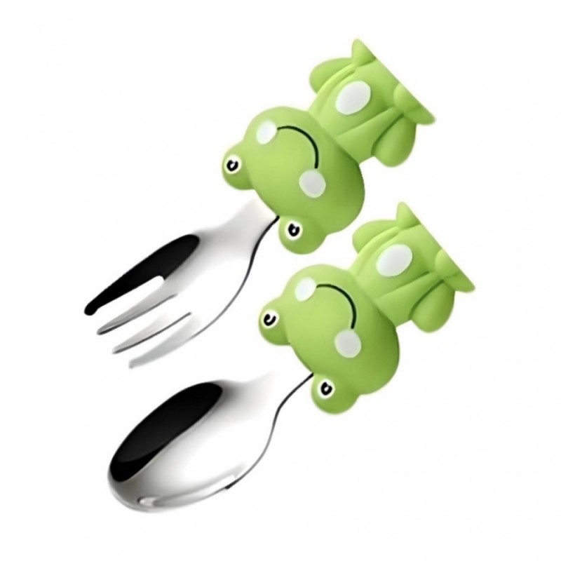 ست قاشق و چنگال استیل طرح حیوانات