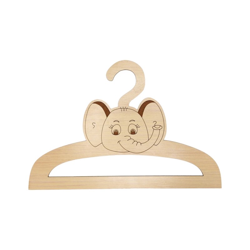 چوب لباسی چوبی کودک طرح فیل