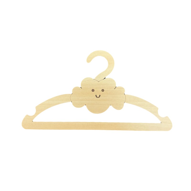 چوب لباسی چوبی کودک طرح ابر
