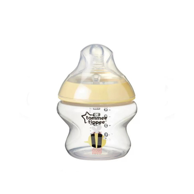 شیشه شیر طلقی +0 ماه تامی تیپی Tommee Tippe ظرفیت 150 میلی لیتر