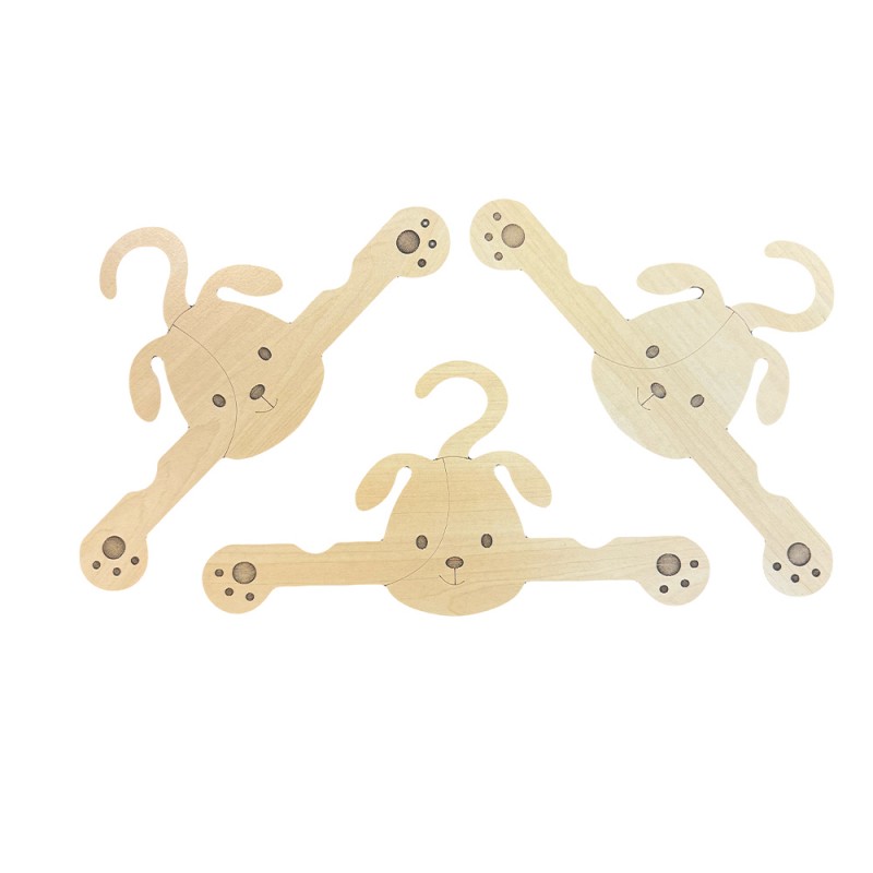 چوب لباسی چوبی کودک طرح سگ