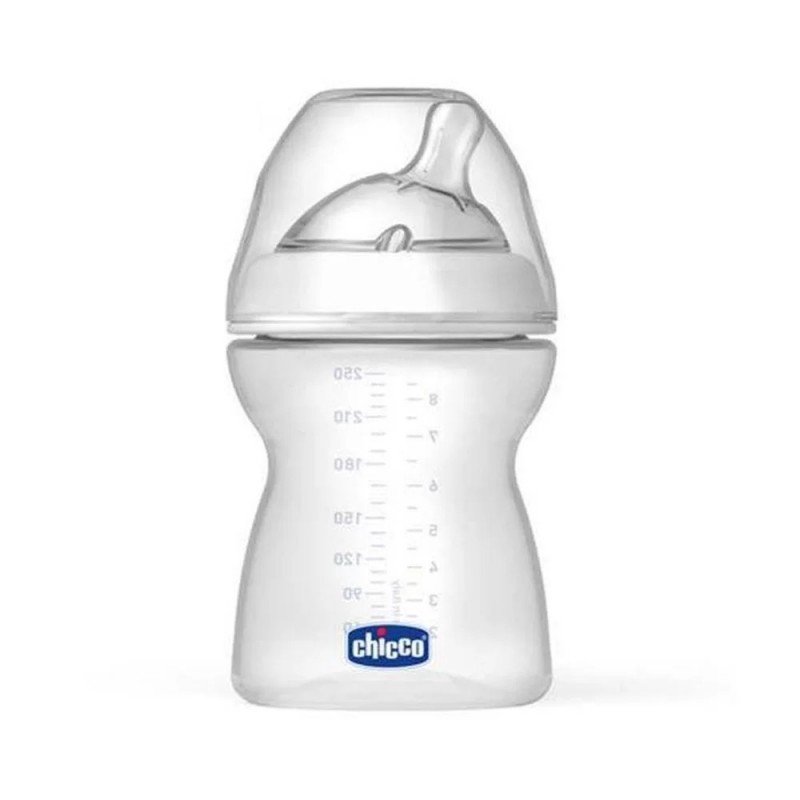 شیشه شیر  +2 ماه چیکو chicco مدل نچرال فیلینگ گنجایش ۲۵۰ میلی لیتر