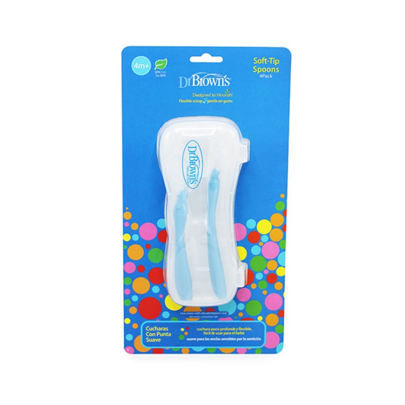 قاشق سیلیکونی  +4 ماه دکتر براون dr browns