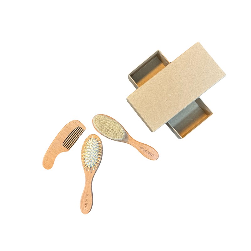 ست برس و شانه چوبی نوزاد Ritual Halb