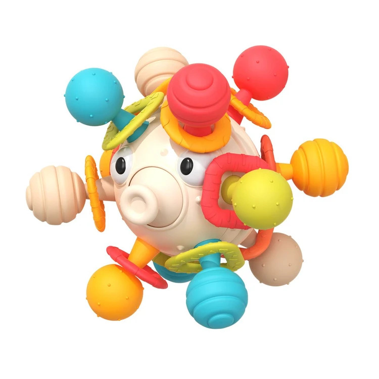 دندانگیر سیلیکونی جغجغه ای یوبین  Youbeien طرح ماهی