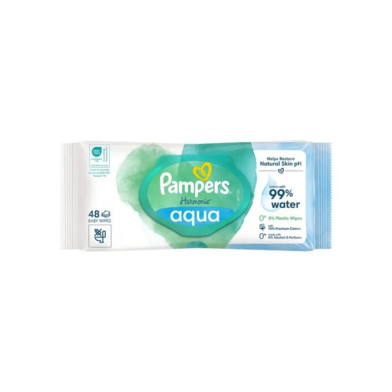 دستمال مرطوب کودک آکوا پریما پمپرز Prima Pampers بسته 48 عددی