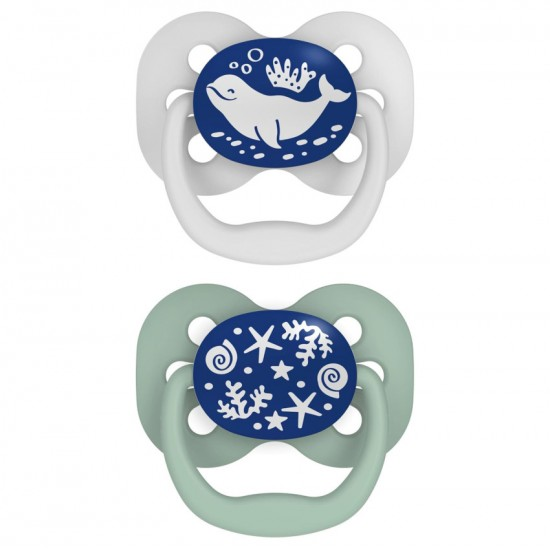 پستانک ارتودنسی بادامی شب‌ تاب 0 تا 6 ماه دکتر براون Dr Brown’s