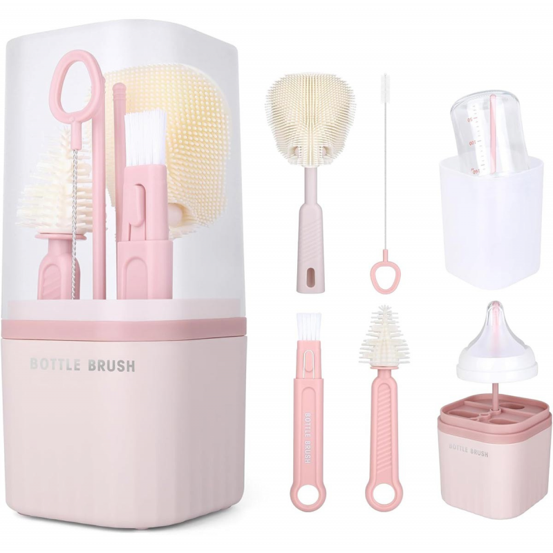 شیشه شور سیلیکونی استند دار باتل براش bottle brush