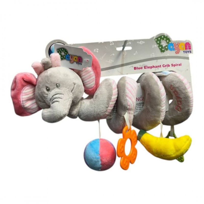 آویز مارپیچ تخت کودک دایان تویز Dayan toys طرح فیل