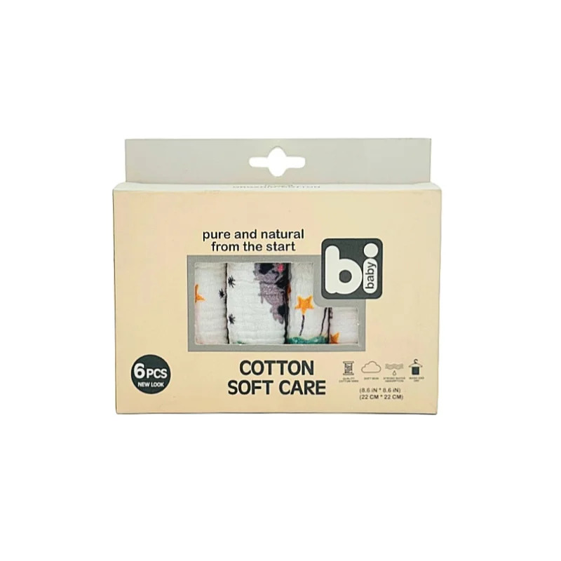 دستمال نخی 6 عددی بی بیبی Bi baby