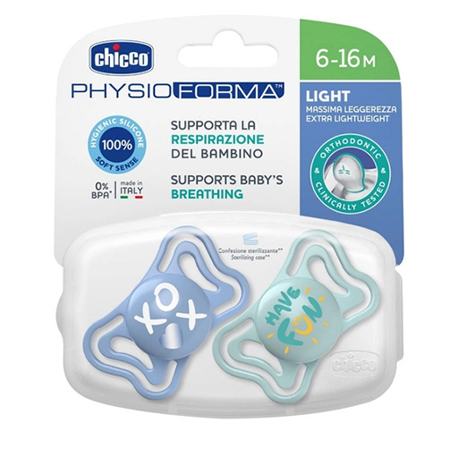 پستانک ارتودنسی 16-6 ماه فیزو فورما مدل لایت چیکو Chicco بسته 2 عددی