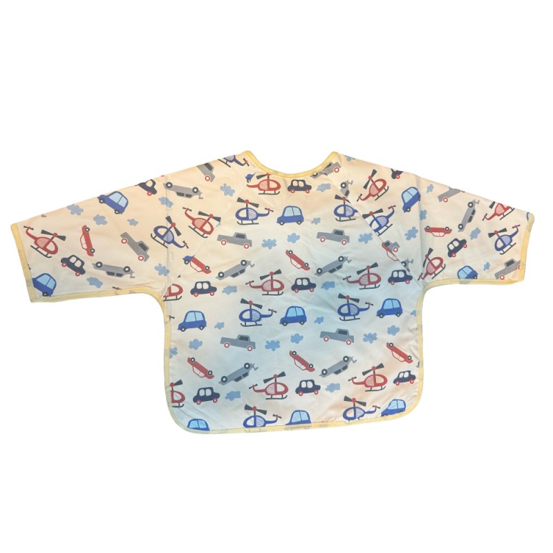 پیشبند آستین دار کودک طرح هواپیما و ماشین