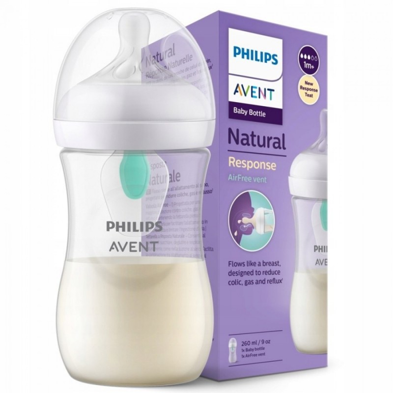 شیشه شیر طلقی ضد نفخ فیلیپس اونت PHILIPS AVENT ظرفیت 260 میلی لیتر